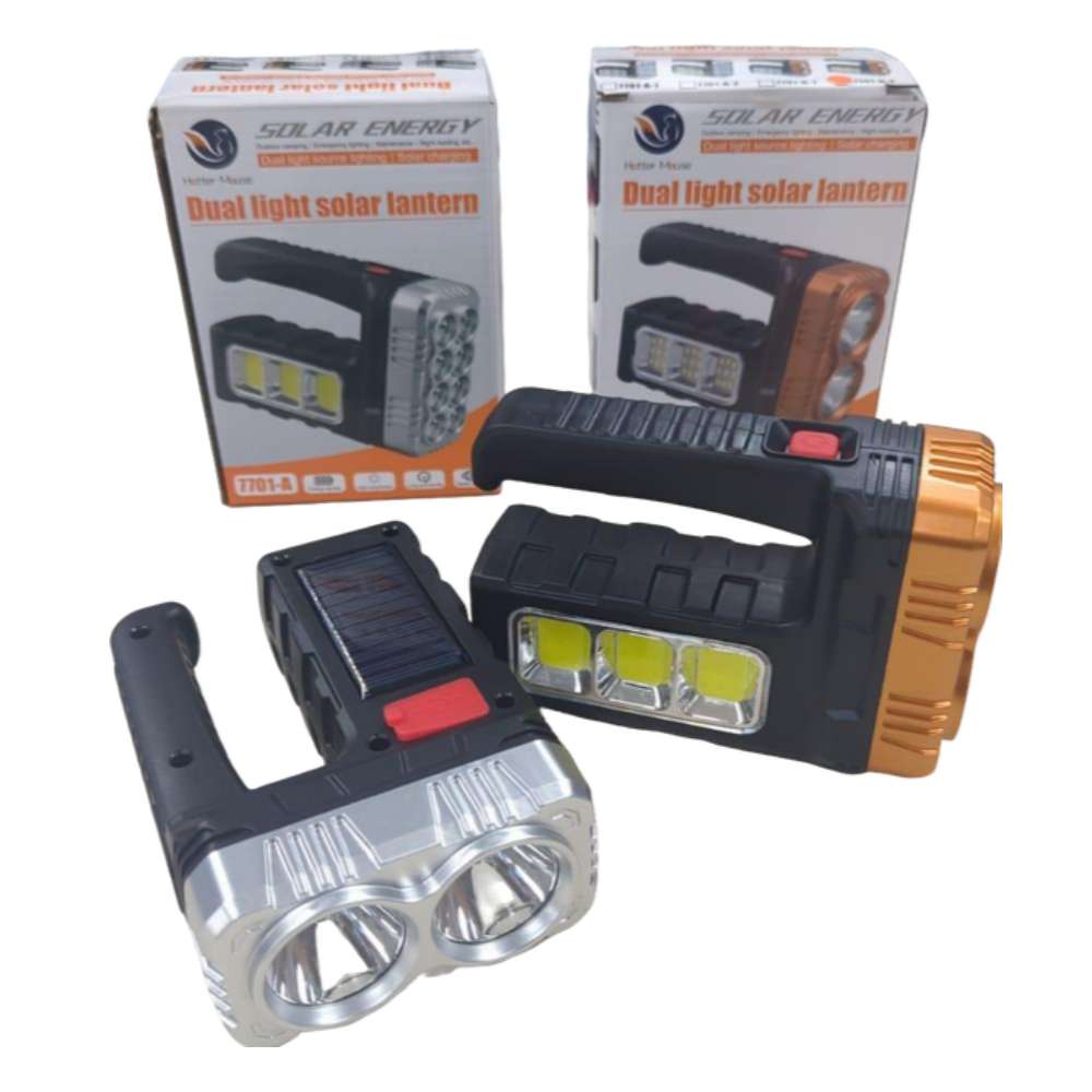 Linterna solar recargable de 4 Leds + COB 7701-B - Imagen 10