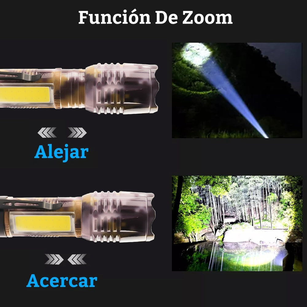 Lampara Táctica Camuflaje Usb Led 4000L COB + Clip Moreka SQ-535 - Imagen 3