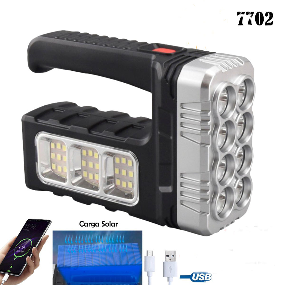 Linterna super brillante de 8 Leds + COB Solar Moreka 7702A - Imagen 3