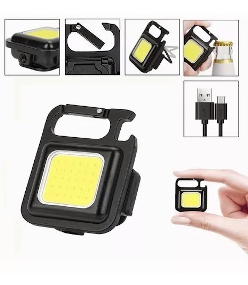 Lampara Mini 800 Lumens Iman Usb Tipo C Llavero Destapador Moreka LJ-058 - Imagen 1