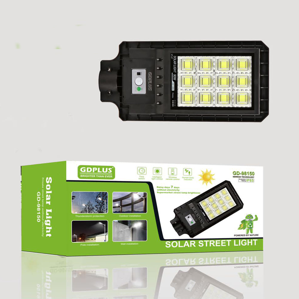 Luminaria Suburbana Alumbrado Publico Solar 150W con Sensor Movimiento GD-98150 - Imagen 4