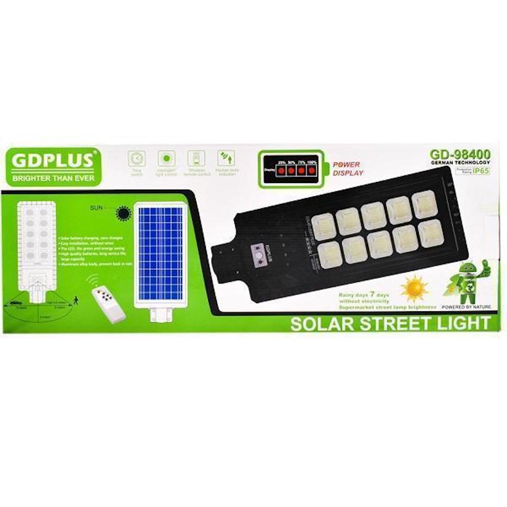 Luminaria Suburbana Alumbrado Publico Solar 400W con Sensor Movimiento GD-98400 - Imagen 4