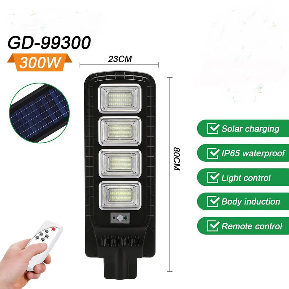Luminaria Suburbana Alumbrado Publico Solar 300W con Sensor Movimiento GD-99300 - Imagen 3