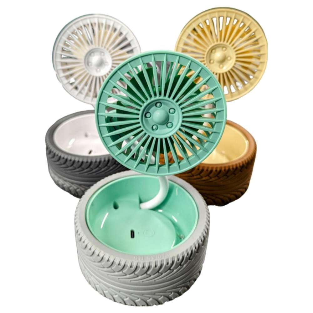 Mini Ventilador eléctrico Neumatico 9.5cm Recargable FS103 - Imagen 6