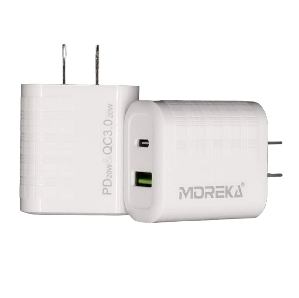 Turbo Cargador Moreka AC107 40W 2 salidas USB y C Cable tipo IP 1M - Imagen 9