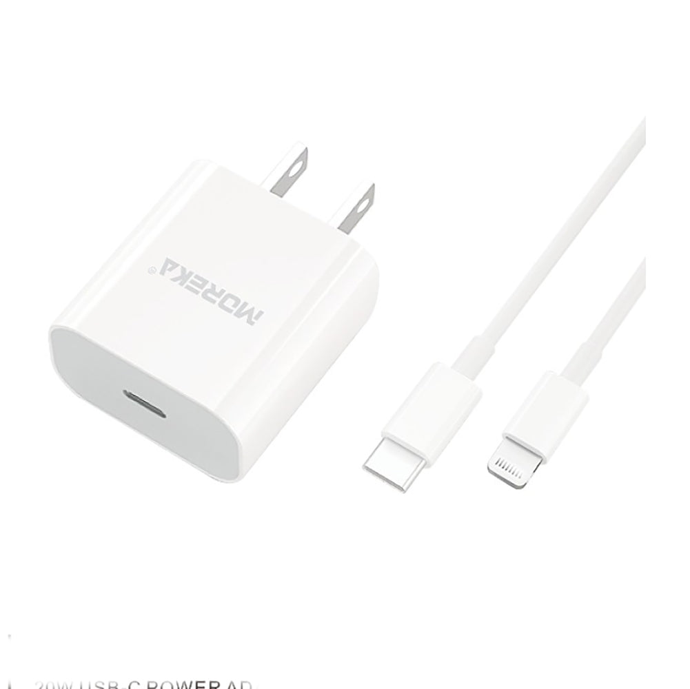 Cargador Tipo IP MOREKA P-002 20W, 3.1A Incluye Cable tipo IP - Imagen 1
