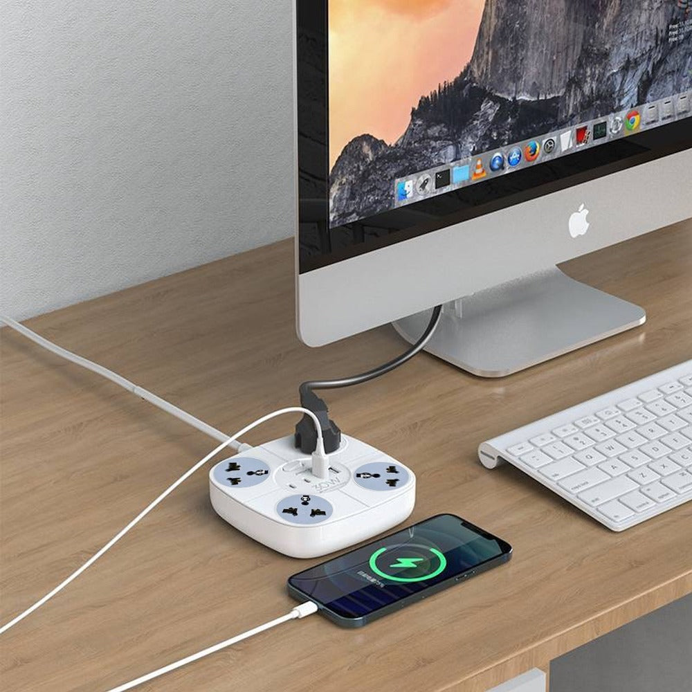 Multicontacto Circular 4 Conexiones 4 Puertos Usb Mc-5445 - Imagen 6