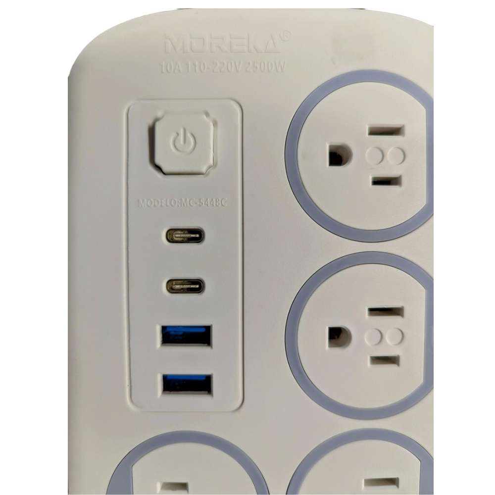 Multicontacto 6 Conexiones 2 Puertos Usb 2 Puertos C MC-5448C - Imagen 3