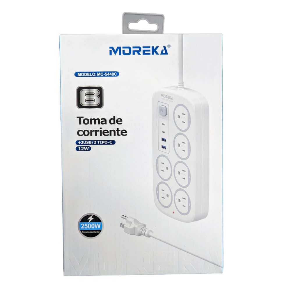 Multicontacto 6 Conexiones 2 Puertos Usb 2 Puertos C MC-5448C - Imagen 6