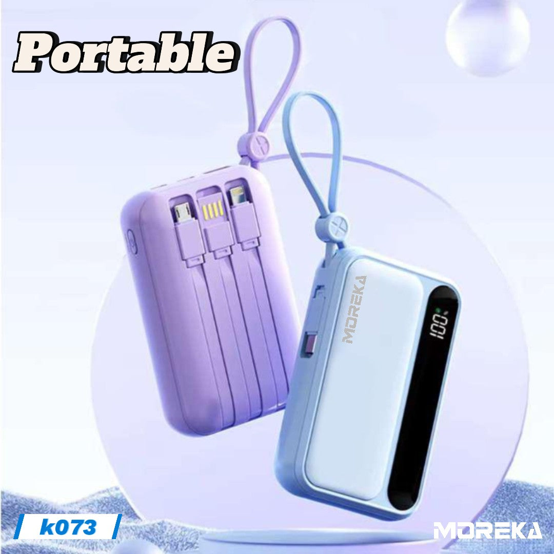 Power Bank Moreka K073 10000 mAh 37W 2 entredas 4 salidas - Imagen 5