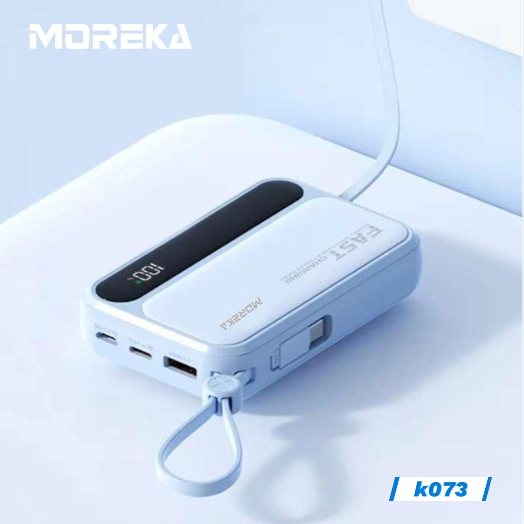 Power Bank Moreka K073 10000 mAh 37W 2 entredas 4 salidas - Imagen 8