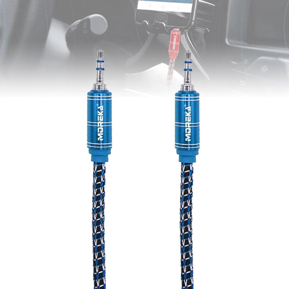 Cable De Audio, Moreka AU-03, Auxiliar 3.5, 1500mm, Reforzado - Imagen 13