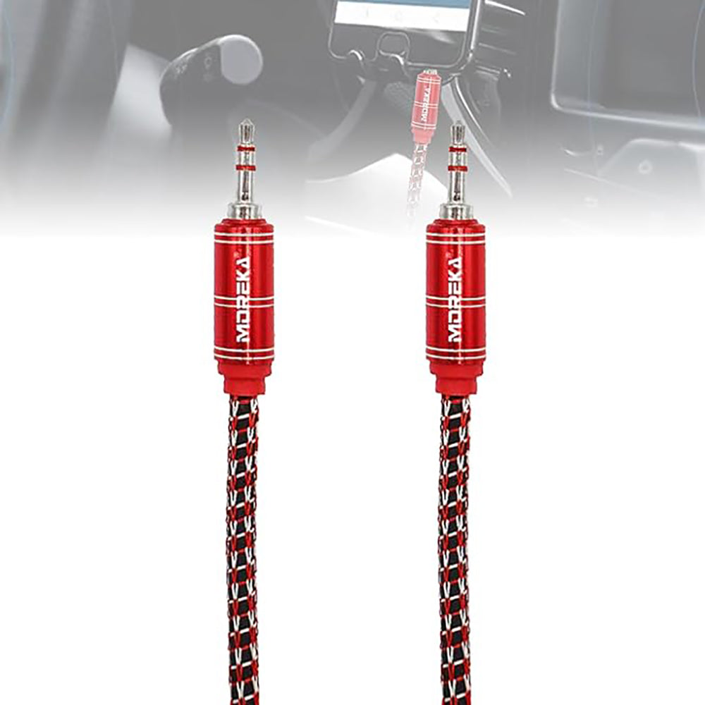 Cable De Audio, Moreka AU-03, Auxiliar 3.5, 1500mm, Reforzado - Imagen 9