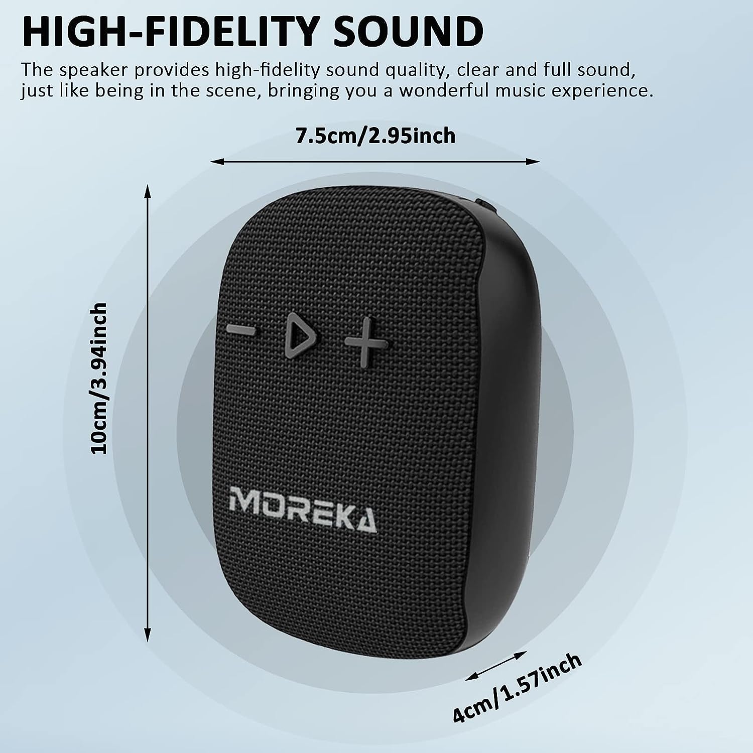 Bocina Moto Bluetooth Moreka W3S TF Card Radio FM Resistente al agua - Imagen 6