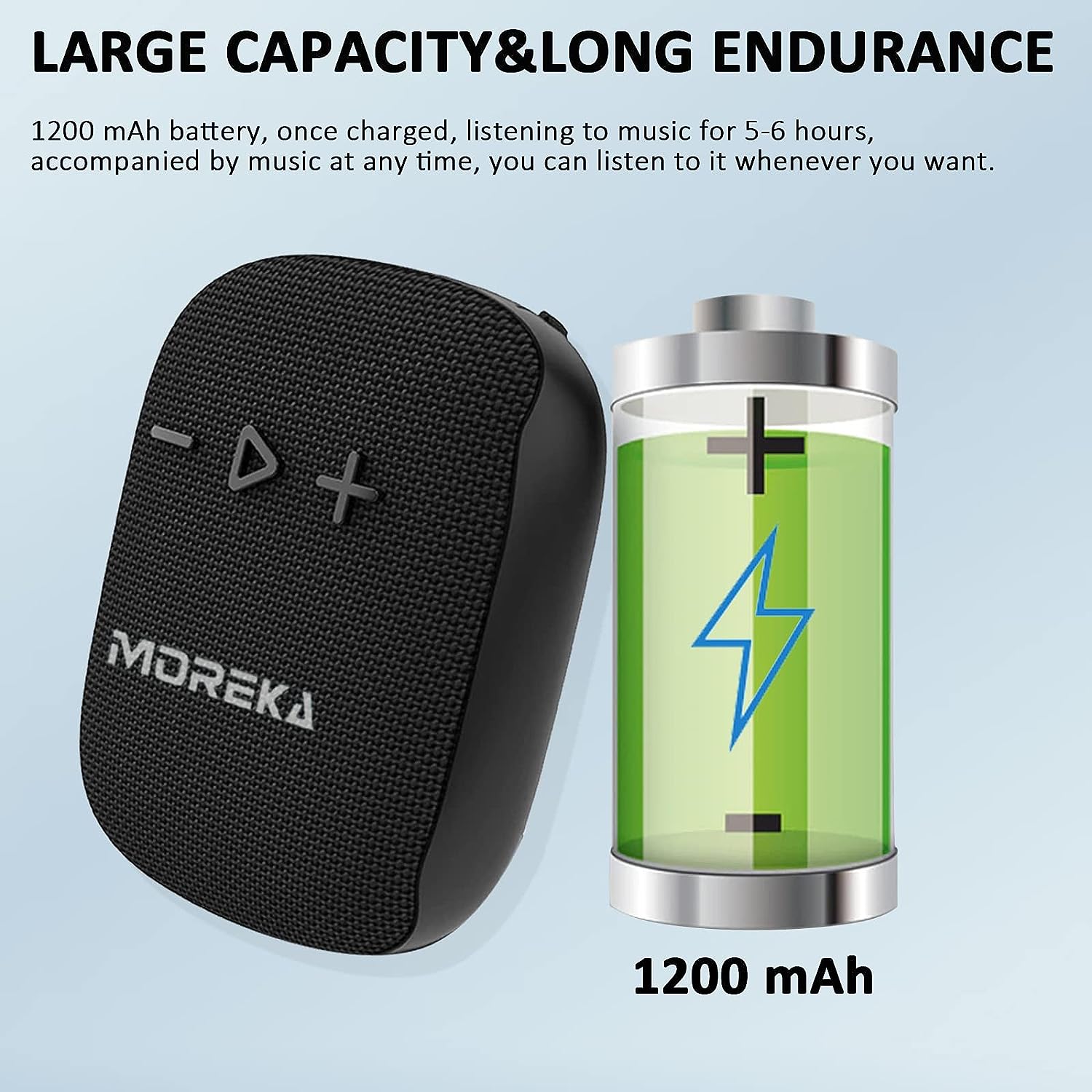 Bocina Moto Bluetooth Moreka W3S TF Card Radio FM Resistente al agua - Imagen 7