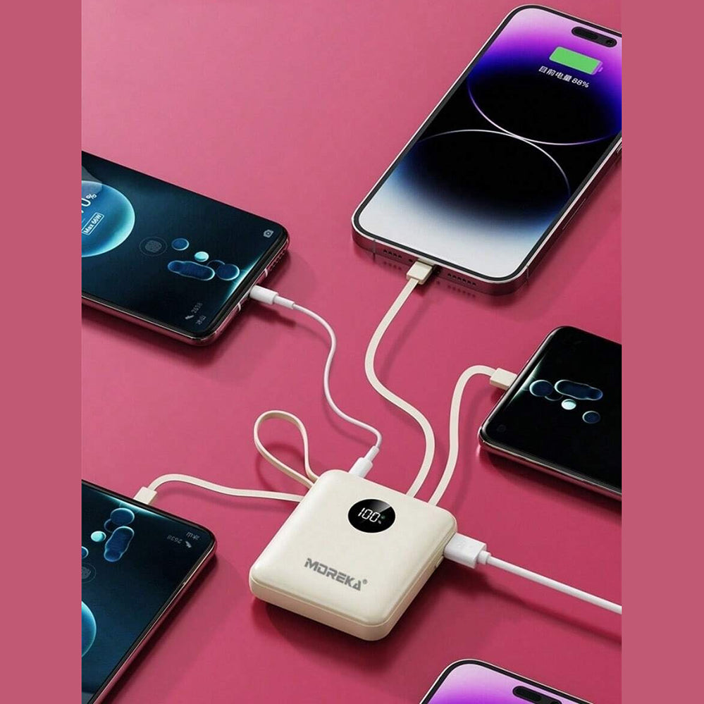 Power Bank Moreka K072 10000 mAh 37W 2 entredas 4 salidas - Imagen 4