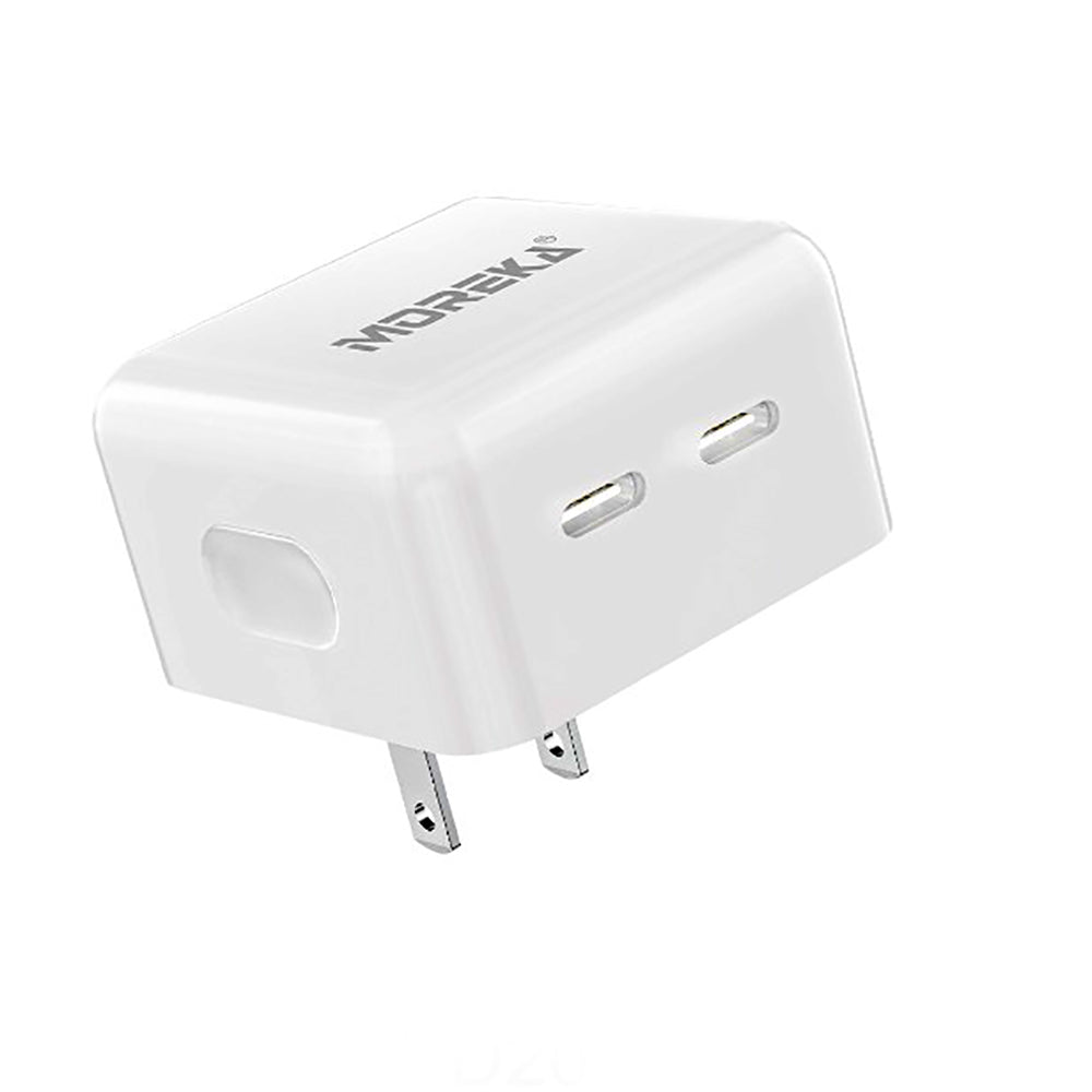 Cargador 40W Moreka CC21 Cubo Carga Rapída Doble USB