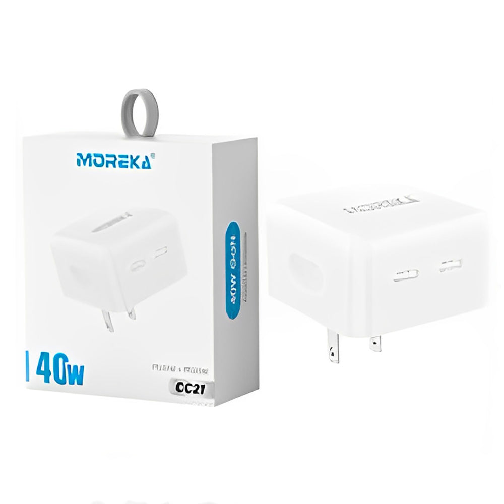 Cargador 40W Moreka CC21 Cubo Carga Rapída Doble USB - Imagen 2