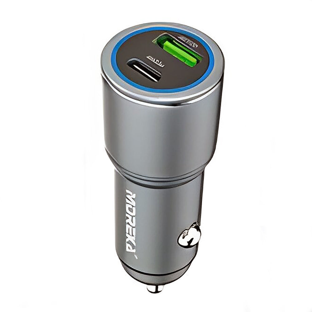 Turbo Cargador De Carro 45W 2 PD25W, QC3.0 20W Cable Plug In Moreka CP0068 - Imagen 6