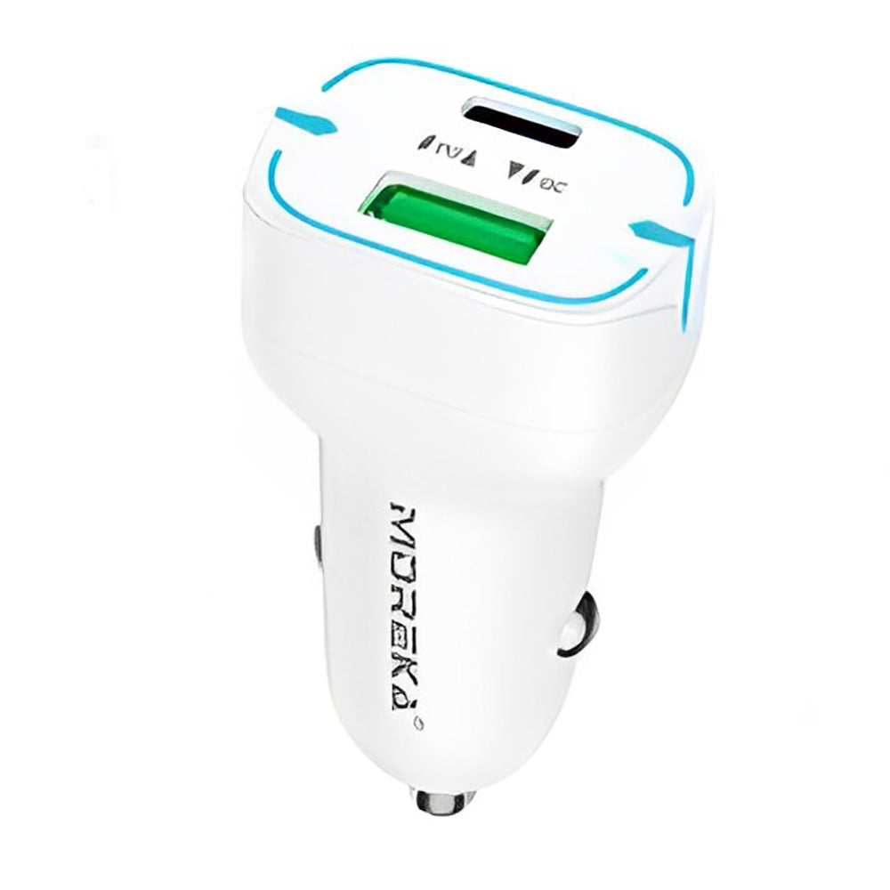 Cargador De Carro Moreka CP010 Plug In 45W puertos USB y C - Imagen 12