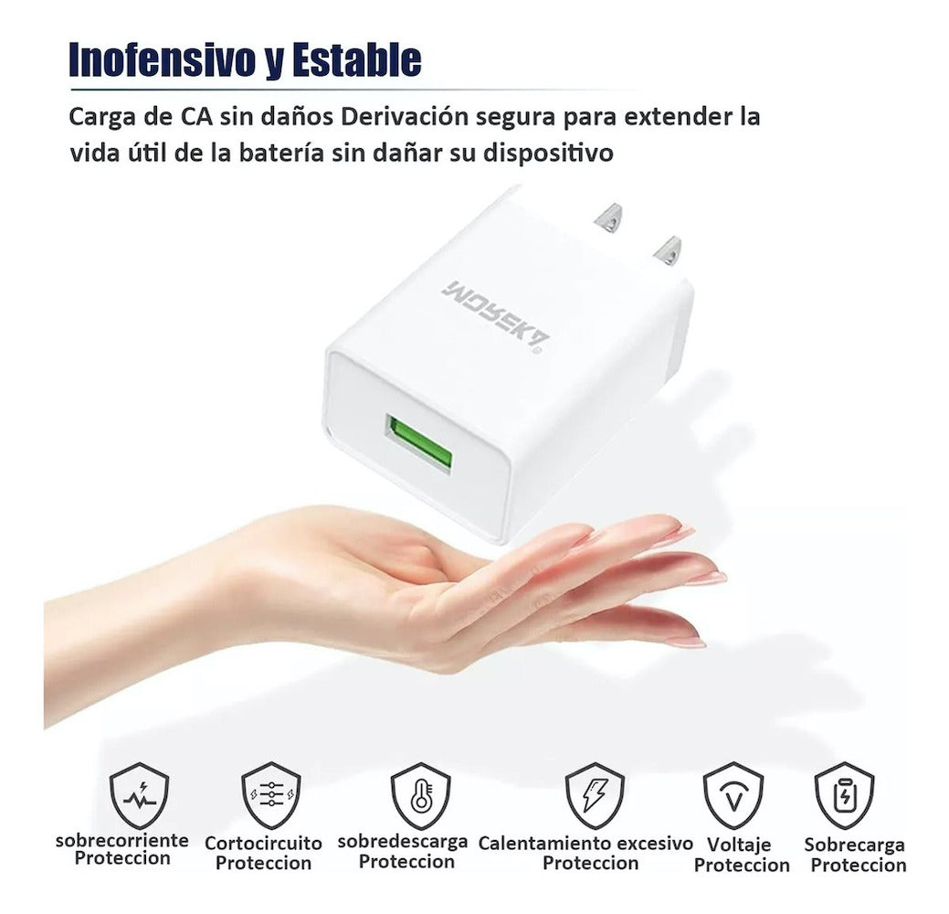 Cargador Tipo C Moreka MR0805 2.1A Incluye Cable tipo C - Imagen 4