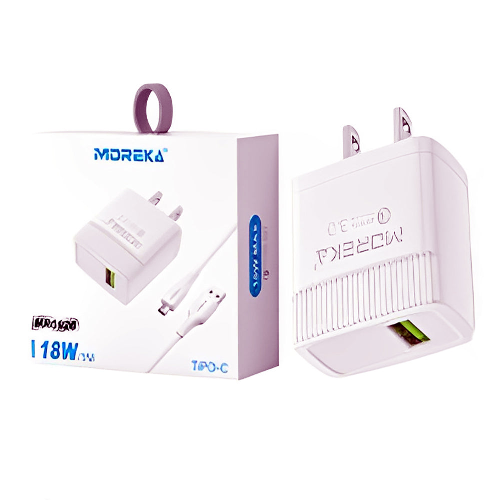 Cargador Tipo C Moreka MR0926 18W Incluye Cable tipo C - Imagen 9