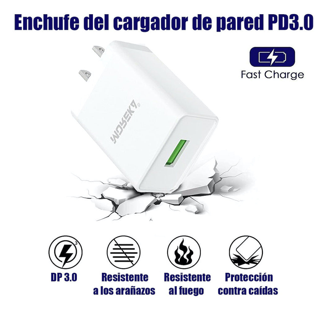 Cargador Moreka MR2610 2.0A Puerto Usb incluye tipo V8 1M - Imagen 2