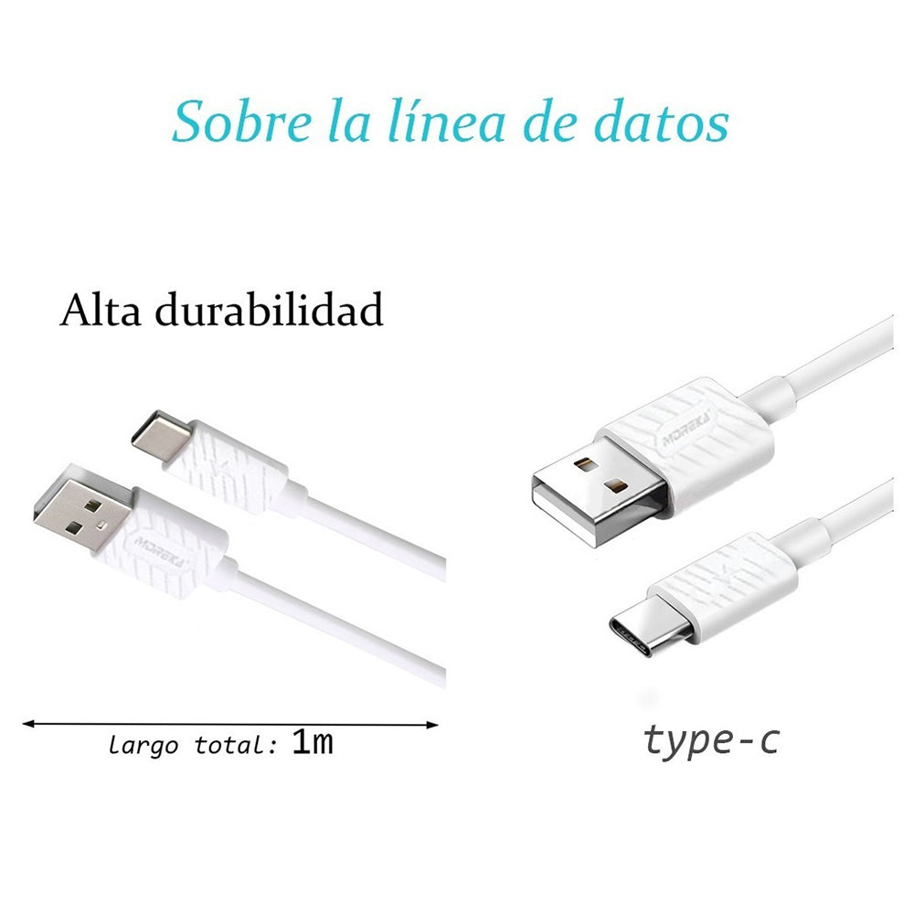 Cargador Moreka MR2611 2.0A Usb Cable Tipo C - Imagen 3