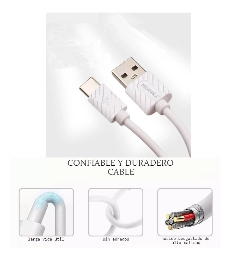 Cargador Moreka MR2611 2.0A Usb Cable Tipo C - Imagen 4