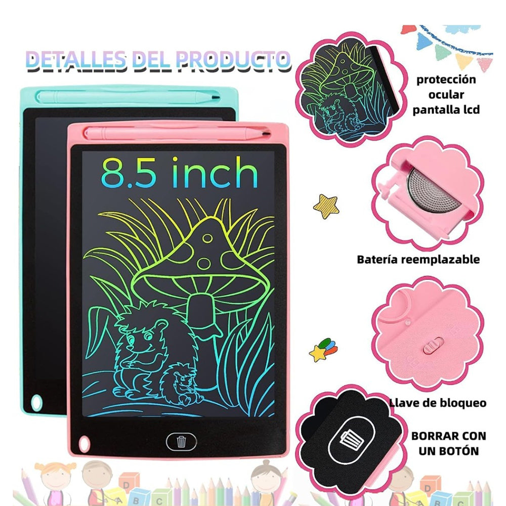 Pizarras Mágicas Lcd Para Niños De 8.5 Pulgadas Tableta ZP 03 - Imagen 4