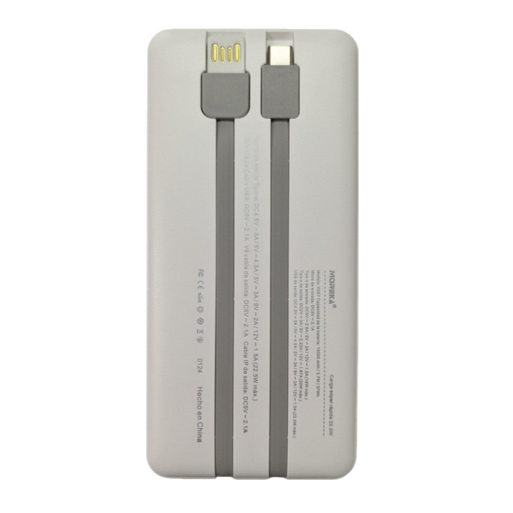 Powerbank Moreka K067 10000 mAh 3.7W Tipo C V8 IP - Imagen 8