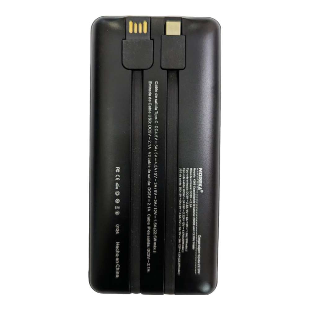 Powerbank Moreka K068 20000 mAh 22.5W Tipo C IP V8 - Imagen 5