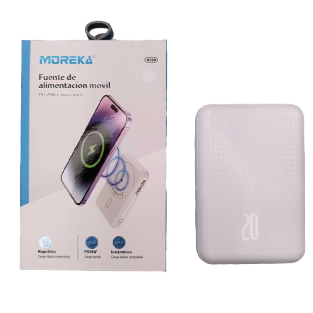 Powerbank Moreka K060 5000 mAh Carga Rápida 20W inalámbrica - Imagen 7