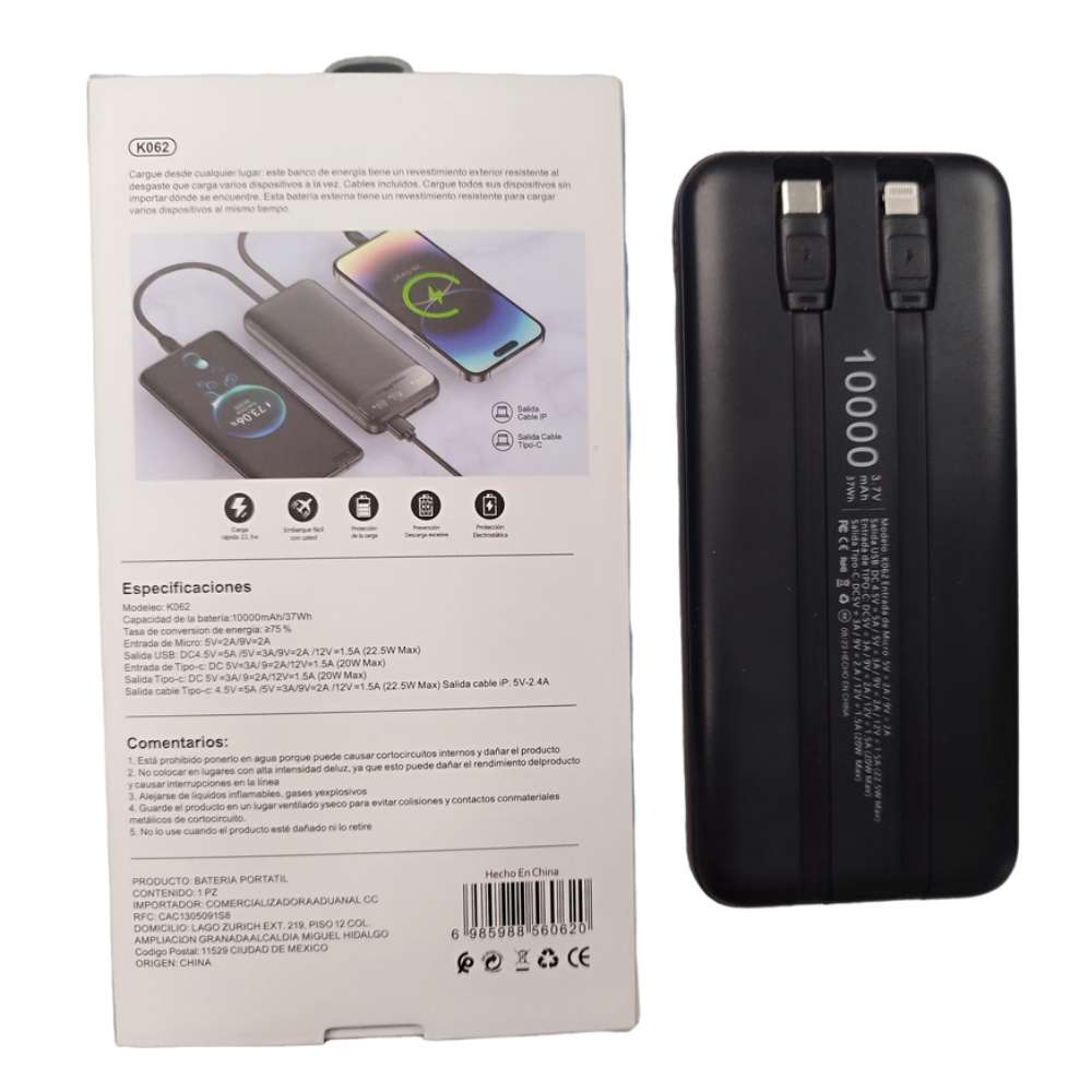 Powerbank Moreka K062 10000 mAh Tipo C IP Carga Rápida 22.5W - Imagen 12