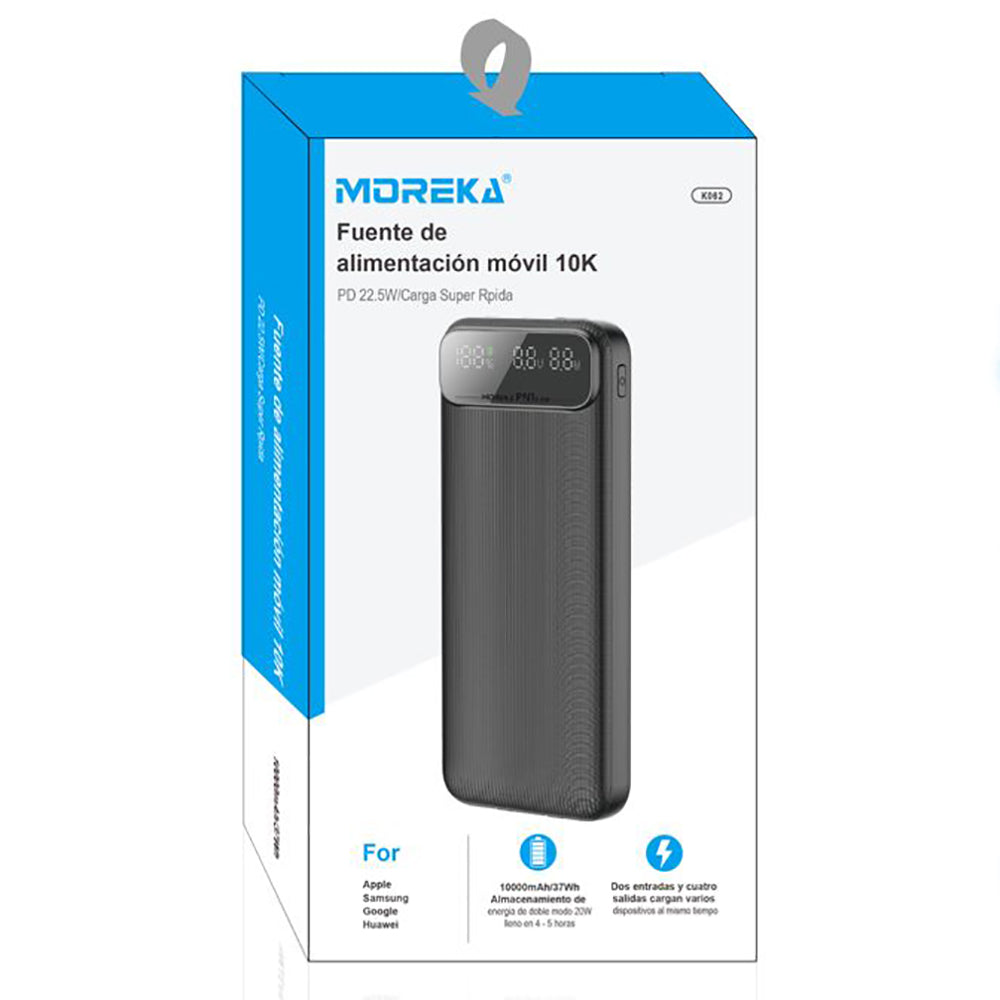 Powerbank Moreka K062 10000 mAh Tipo C IP Carga Rápida 22.5W - Imagen 4