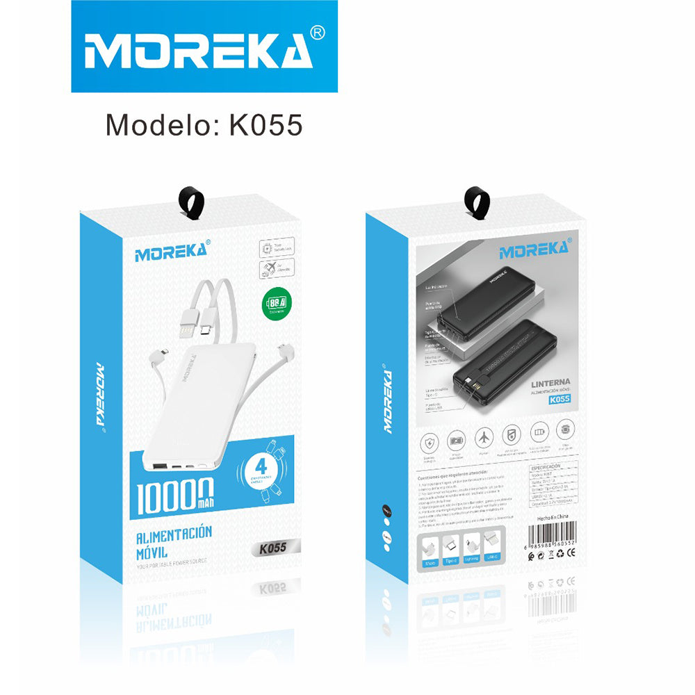 Powerbank Moreka K055 10000 mAh Tipo C V8 IP - Imagen 3