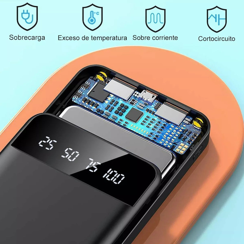 Powerbank Batería Portátil 10000mah K052 Salida C V8 IP K052 - Imagen 7