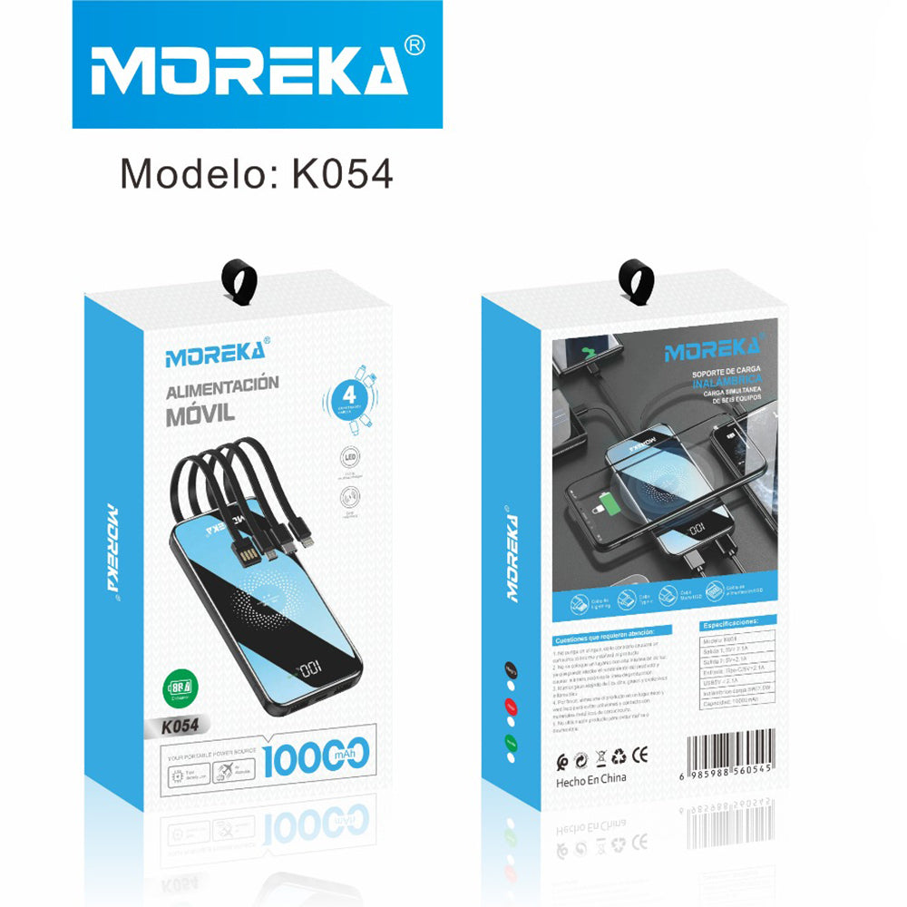 Powerbank Moreka K054 10000 mAh Tipo C V8 IP - Imagen 4