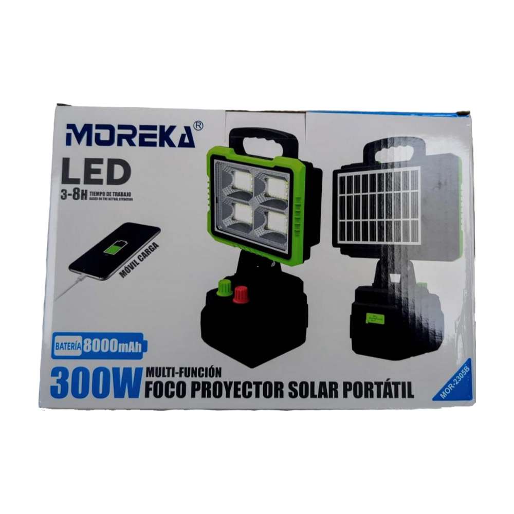 Reflector cargador Solar 300W 8000mAh Brillo ajustable MOR-2305b - Imagen 10