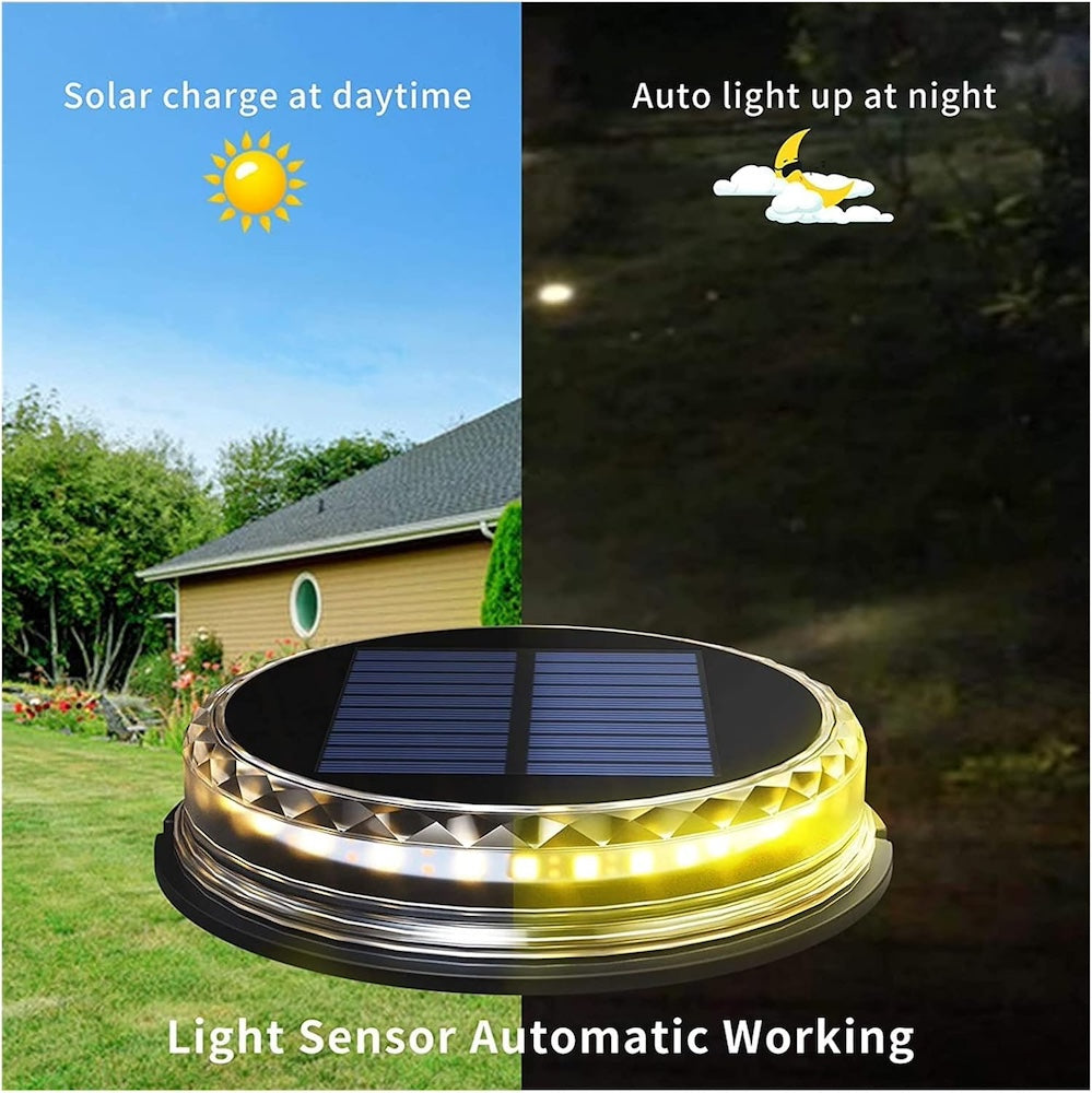 Kit de 4 Luz Solar para Césped Iluminación de 360° y 50 Horas de Brillo SQ-HP-2101-4 - Imagen 6