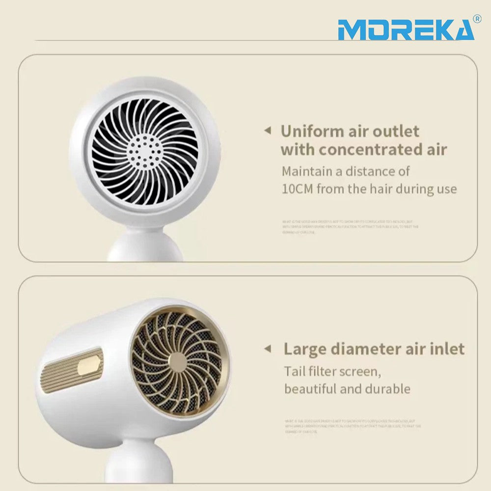 Secador de pelo 1500w, secado rápido, iones negativos, aire frío y caliente MCF-001 - Imagen 3