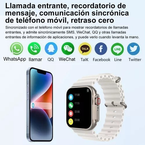 Smart Watch i8 Ultra Serie 8 doble correa y audifonos Bluetooth - Imagen 5