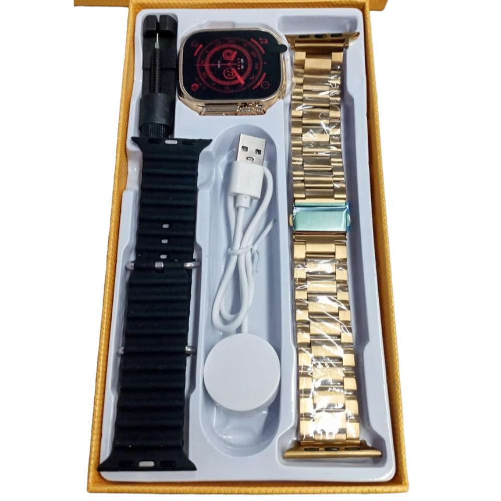 Smart Watch X8 ULTRA Max Golden Carga Inalámbrica 2 correas - Imagen 3