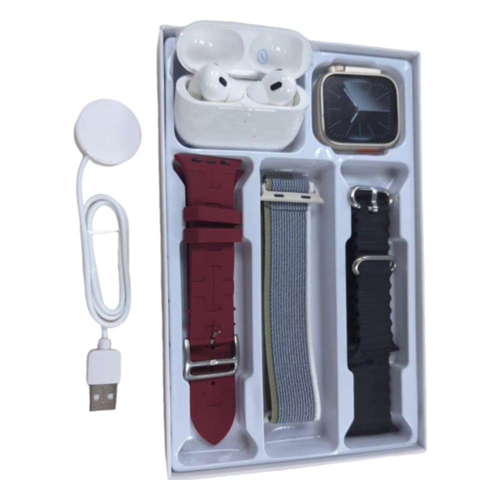Smart Watch ET21 Ultra Max Carga Inalámbrica 3 Bandas y audifonos - Imagen 8