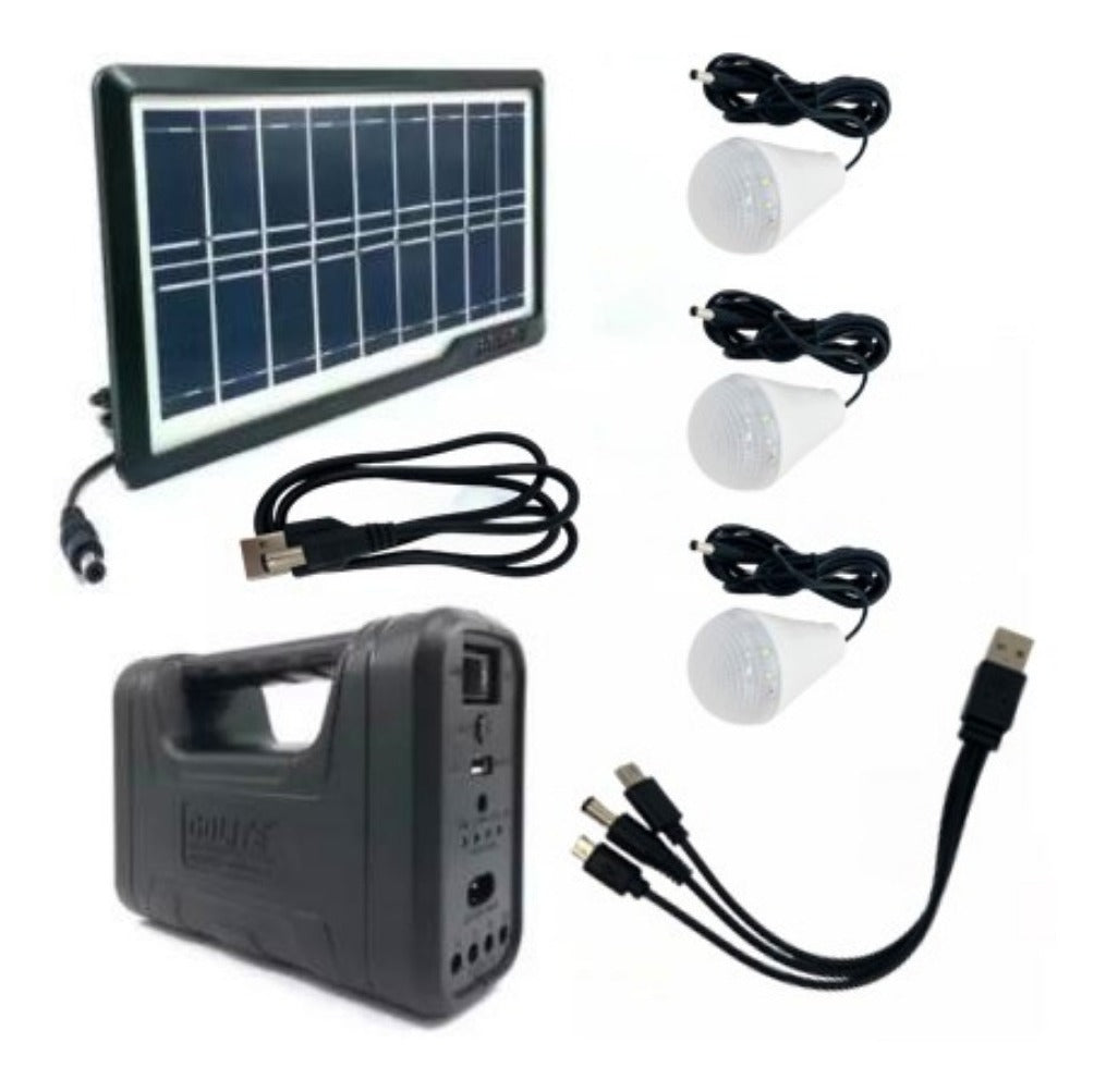 Mini Sistema Solar 3 Focos Linterna Power Bank MOR-8017 - Imagen 6