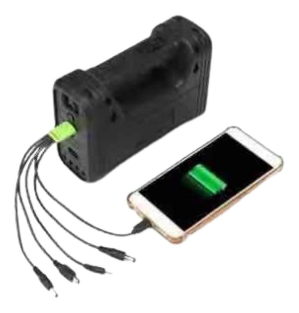 Mini Sistema Solar 3 Focos Linterna Power Bank MOR-8017 - Imagen 8