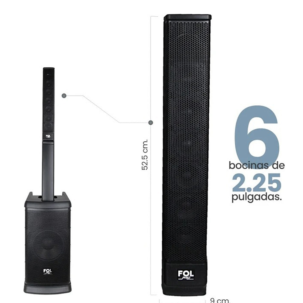 Torre De Audio Con Subwoofer 10 pulgadas más 6 bocinas 420W FS-T888 - Imagen 5