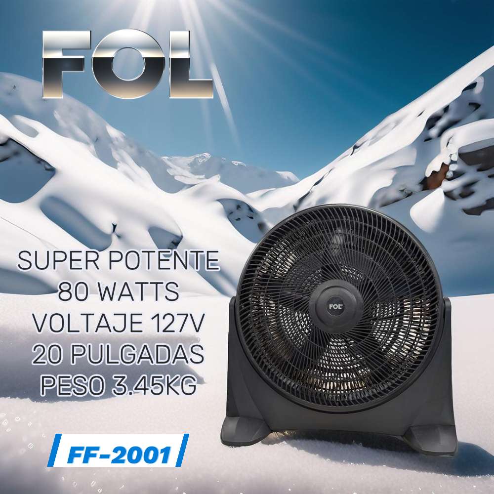Ventilador de Piso 20 Pulgadas 3 Velocidades Potente Refrescante Verano FF-2001 - Imagen 5