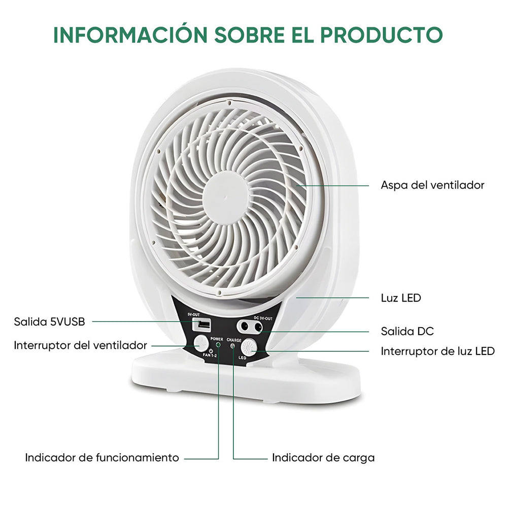 Ventilador 3 aspas 3 Velocidades 8
