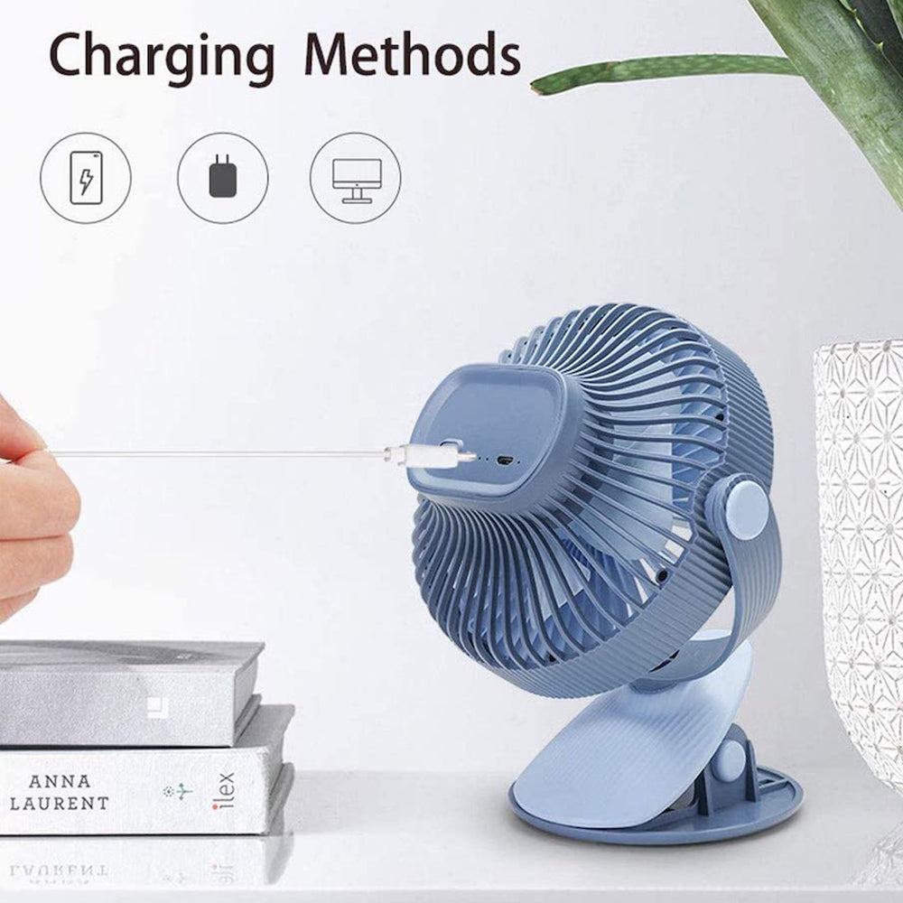 Ventilador eléctrico con Clip de 5.5 Pulgadas Recargable MF025 - Imagen 3